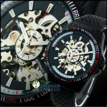 Fashion Sport Wrist Watch Military Pilot Aviator Army Style Silicone Men Outdoor