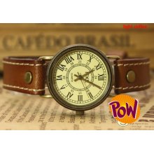 Fashion Vintage Roman Numerals Table Scale Women's Quartz Watch With Beauty Box