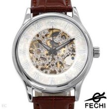 Fechi Fechi Automatic Automatic Movement Men's Watch Silver/brown