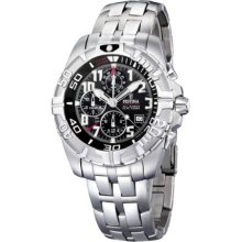 Festina Men's Chrono Watch F16095/5 With Steel Strap And Black Dial