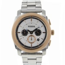 Fossil Mens Watch Chronograph Stainless Silver Fs4714 Entregamos No Brasil