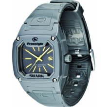 Freestyle Unisex Shark Classic Analog Plastic Watch - Gray Rubber Strap - Black Dial - FS84892