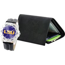Game Time NCAA Louisiana State (LSU) Tigers Watch and Wallet Gift Set
