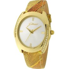 Gattinoni Women's W0241GGTSLV Gemini Gold IP Silver Dial Crystal ...