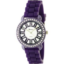 Geneva Platinum Women's 2718.Purple Purple Silicone Quartz Watch ...