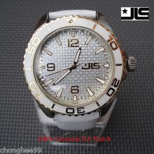Genuine Jls White Strap With Diamante On Bezel Quartz Analogue Watch Rrp Â£30.00