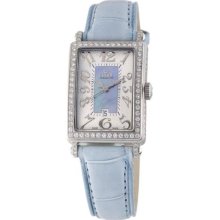 Gevril Women's 7247NV Mini Quartz Avenue of Americas Blue Diamond ...