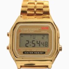 Gold Bracelet Watch with Golden Dial