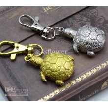Gold/siliver Tortoise Fashion Pocket Watch Necklace,quartz Pocket Wa