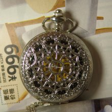 golden mechanical silver steampunk Pocket Watch delicacy Antique wp010