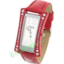 Good Ladies Jewelry Quartz Wrist Watches Strap Vibrant Rose Golden Dial