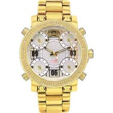 Grand Master Gold Five Time Zone Steel Round Case Diamond Watch Gm5-04y Jojino