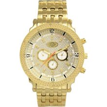 Grand Master Mens Diamond Watch 0.15ct Yellow Gold Case ...