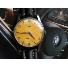 â€  Great Longines 36mm Manual Wind Swiss Watch From Ca1940 Original Dial Crown