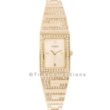 Guess Logo Gold Swarovki Bracelet Bangle Lady Watch U13538l1 W14521l1