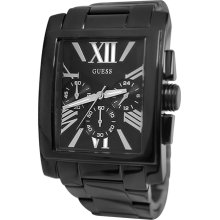 Guess Men's U0009G3 Black Stainless-Steel Quartz Watch with Black Dial