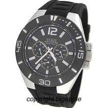 Guess Multi-function Black Resin Mens Watch U11573g1