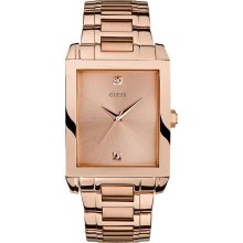 Guess U0102G2 Watch Accent Mens - Rose Gold Dial