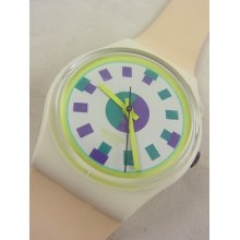 Gw113 Swatch 1989 Alpine Classic White Authentic In Box