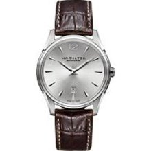 Hamilton Men's HML-H38615555 Jazzmaster Slim Silver Dial Watch