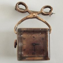 Harman Watch Co Lucite Block of Ice Watch and Tongs