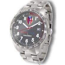 Haurex Italy Men's Bc300ubg Red Arrow Bologna Tachymeter Steel Bracelet Watch