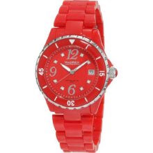 Haurex Italy Women's Make Up Red Polycarbonate Bracelet Date Watch