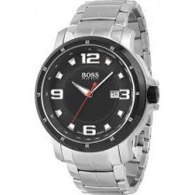 Hugo Boss 1512506 Mens Black Stainless Steel Black Dial Calendar Watch