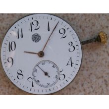 Humbert Ramuz Fine Pocket Watch Movement & Dial 43,8 Mm. Running Condition