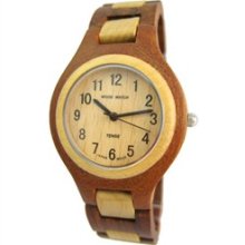 Hypoallergenic Pacific Wood Watch W/ Automatic Steel Clasp W168999