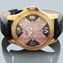 Ice Time Watches: Mens Diamond Watch 0.10ct