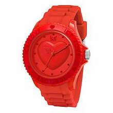 Ice-Watch Ice-Love Silicone Strap Red Dial Women's watch #LO.RD.S.S.10