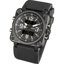 Infantry Digital Lcd Police Date Alarm Rubber Mens Wrist Watch Black Police