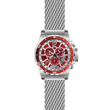 Invicta 80264 Men's Specialty Chronograph Silver & Red Dial Power Reserve Watch