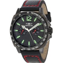 Invicta Ii Menâ€™s Multi-function Black Dial Tachymeter Day-date Watch 0857