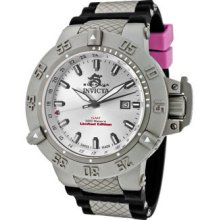 Invicta Subaqua Noma Iii L.e. Gmt Grey Ip Ss Silver Dial Bl Poly Watch 1589