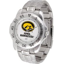 Iowa Hawkeyes Mens Sports Steel Watch