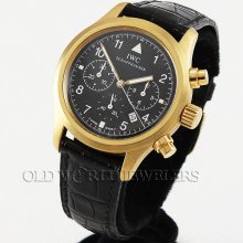 IWC 18k flieger chronograph meca-quartz