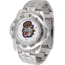James Madison Dukes JMU Mens Sports Steel Watch