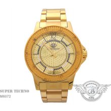 Joe Rodeo Super Techno M-6072 Mens 0.10cts Genuine Diamond Watch