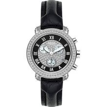 Joe Rodeo Women's Passion Black Leather Strap Diamond Watch (Joe Rodeo Passion)