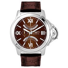 Jorg Gray Leather Multifunction Brown Dial Men's watch #JG1850-15