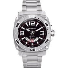 Jorg Gray Solid Stainless Steel Bracelet Black Dial Men's Watch Jg9800-21
