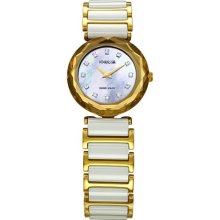 Jowissa Women's J1.009.S Safira 99 Gold Colored Bezel Mother-of-P ...