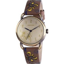 Kahuna Ladies Brown Leather Strap Watch/official Stockist/brand New(rrpÂ£35)