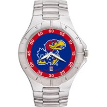 Kansas Jayhawks Mens Stainless Pro II Watch