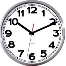 Karlsson Wall Clock Numbers Steel Polished