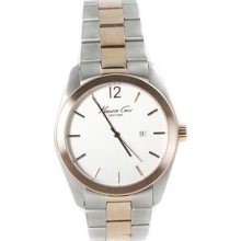 Kenneth Cole Mens Dress Silver Dial Two Tone Stainless Steel Watch Kc9094