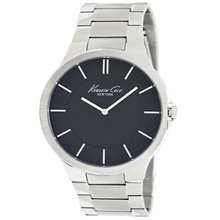 Kenneth Cole Slim Black Dial 3-hand Mens Watch Kc9106 Low Inter Shipping