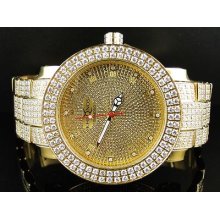 Khronos/joe Rodeo 2 Row White Stone Bezel Custom Iced Out Band Diamond Watch 316
